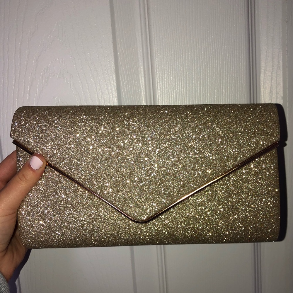 gold handbag